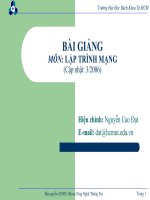 bài giảng dành cho lập trình mạng