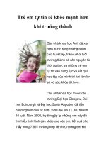 Trẻ em tự tin sẽ khỏe mạnh hơn khi trưởng thành ppsx