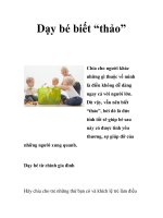 Dạy bé biết “thảo” pptx