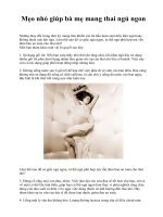 Mẹo nhỏ giúp bà mẹ mang thai ngủ ngon pdf