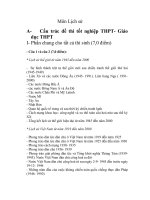 CẤU TRÚC ĐỀ TỐT NGHIỆP MÔN SỬ 12 - 2010