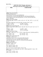 KIEM TRA TRAC NGIEM CHUONG II-Hai tam giac bang nhau