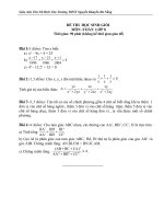 ĐỀ THI  HỌC SINH GIỎI LỚP 8