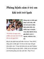 Phòng bệnh cúm ở trẻ em khi trời trở lạnh pot