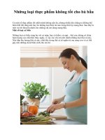 Những loại thực phẩm không tốt cho bà bầu pot