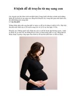 8 bệnh dễ di truyền từ mẹ sang con doc