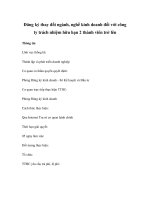 Đăng ký thay đổi ngành, nghề kinh doanh đối với công ty trách nhiệm hữu hạn 2 thành viên trở lên pdf