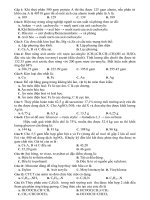 Đề kiểm tra 1 tiết số 2 - kỳ 2 lớp 12