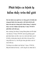 Phát hiện ca bệnh lạ hiếm thấy trên thế giới pot