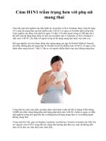 Cúm H1N1 trầm trọng hơn với phụ nữ mang thai pdf