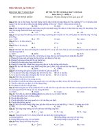 Đề mẫu thi ĐH Lý số 10