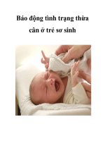 Báo động tình trạng thừa cân ở trẻ sơ sinh pptx