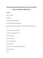 Cấp giấy chứng nhận đủ điều kiện sản xuất, kinh doanh giống cây trồng lâm nghiệp chính. doc