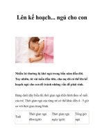 Lên kế hoạch... ngủ cho con pps