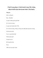 Cấp bổ sung phạm vi kinh doanh trong Giấy chứng nhận đủ điều kiện kinh doanh thuốc (Nhà thuốc) docx