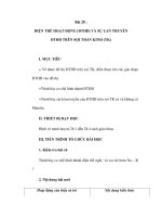 Sinh học 11 - Bài 28 : ĐIỆN THẾ HOẠT ĐỘNG (ĐTHĐ) VÀ SỰ LAN TRUYỀN ĐTHĐ TRÊN SỢI THẦN KINH (TK) potx