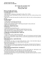 ĐỀ CƯƠNG ÔN TẬP KÌ II