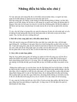 Những điều bà bầu nên chú ý ppt