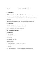 Giáo án công nghệ lớp 7 - KIỂM TRA MỘT TIẾT ppsx
