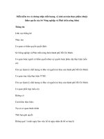 Miễn kiểm tra và chứng nhận chất lượng, vệ sinh an toàn thực phẩm (thuộc thẩm quyền của Sở Nông nghiệp và Phát triển nông thôn) ppt