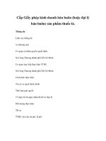 Cấp Giấy phép kinh doanh bán buôn (hoặc đại lý bán buôn) sản phẩm thuốc ppt