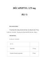 DÉCAPEPTYL 3,75 mg (Kỳ 1) pptx