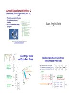 Aircraft Flight Dynamics Robert F. Stengel Lecture9 Aircraft Equations of Motion  2