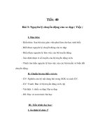 Giáo án Công nghệ lớp 9 - Nguyên lý chuyển động của xe đạp ( Tiếp ) pot