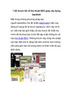 1 số forum tốt về thủ thuật seo giúp xây dựng backlink
