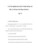 Các Xét nghiệm hoá sinh về bệnh đường hô hấp và rối loạn cân bằng acid-base (Kỳ 3) ppt