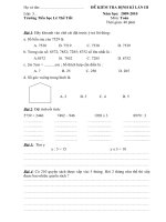 ĐỀ THI TOÁN LỚP 3 GIỮA KỲ 2 09-10