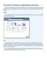Tạo trang New Tab hữu ích và nghệ thuật hơn cho Chrome