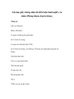 Gia hạn giấy chứng nhận đủ điều kiện hành nghề y tư nhân (Phòng khám chuyên khoa). potx