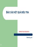 Báo cáo kết quả điều tra marketing research pps