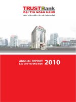 annual report báo cáo thường niên 2010 TRUSTBANK đại tín ngân hàng nơi của niềm tin và thành đạt