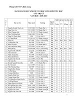 DS HS tham gia dự thi HSG TH vòng Thị xã