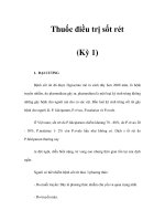 Thuốc điều trị sốt rét (Kỳ 1) pptx