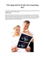 Nên chụp ảnh bé từ khi còn trong bụng mẹ? doc