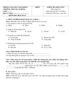 Đề KT Môn Địa 1