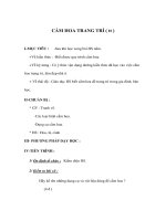 Giáo án Công nghệ lớp 6 - CẮM HOA TRANG TRÍ ( tt ) potx