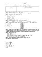 Kiem tra trac nghiem So hoc 6-Thu tu thuc hien phep tinh