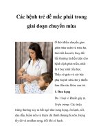 Các bệnh trẻ dễ mắc phải trong giai đoạn chuyển mùa pdf