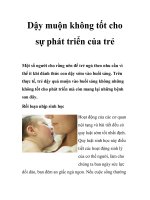 Dậy muộn không tốt cho sự phát triển của trẻ doc