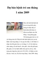Dự báo bệnh trẻ em tháng 1 năm 2009 pot