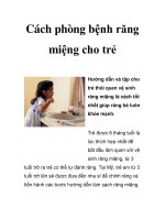 Cách phòng bệnh răng miệng cho trẻ pot