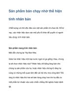Sản phẩm bán chạy nhờ thể hiện tính nhân bản pptx
