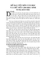 Để dạy tốt môn văn học và chữ viết cho học sinh vùng dân tộc