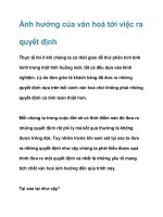 Ảnh hưởng của văn hoá tới việc ra quyết định docx