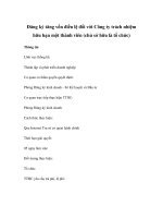 Đăng ký tăng vốn điều lệ đối với Công ty trách nhiệm hữu hạn một thành viên (chủ sở hữu là tổ chức) doc