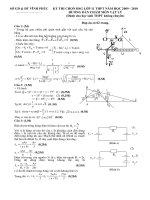 Đề + Đáp án thi HSG lớp 11- 2010 tỉnh Vĩnh Phúc